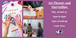 Art Therapy and Storytelling Eventbrite banner by Grace Mahieu