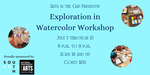 Exploration in Watercolor Workshop Eventbrite banner by Grace Mahieu